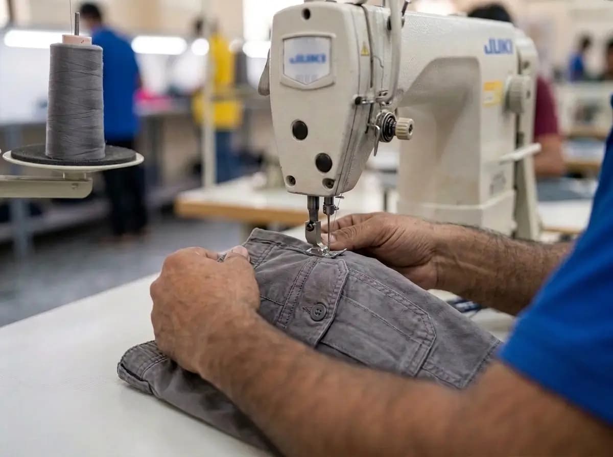 GenXport production partner sewing custom cargo shorts