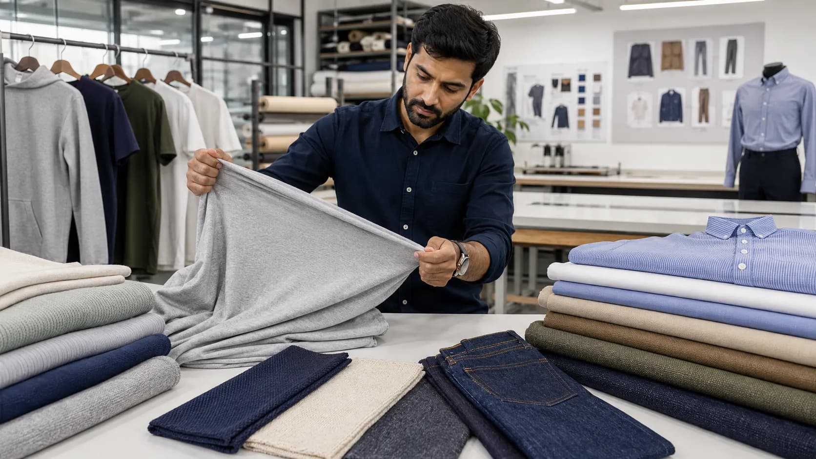 Knit versus woven construction fit testing