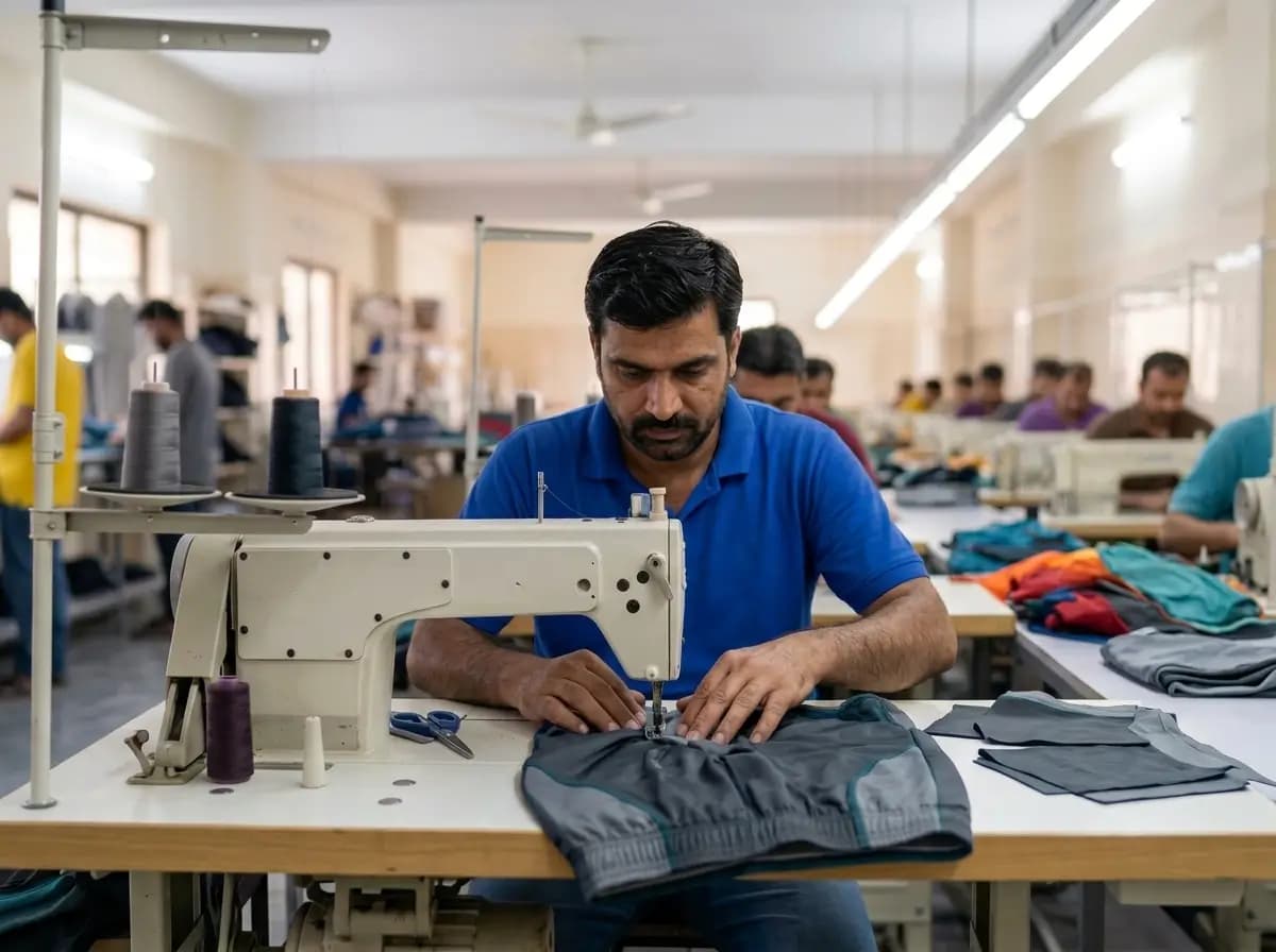 GenXport production partner sewing custom gym shorts