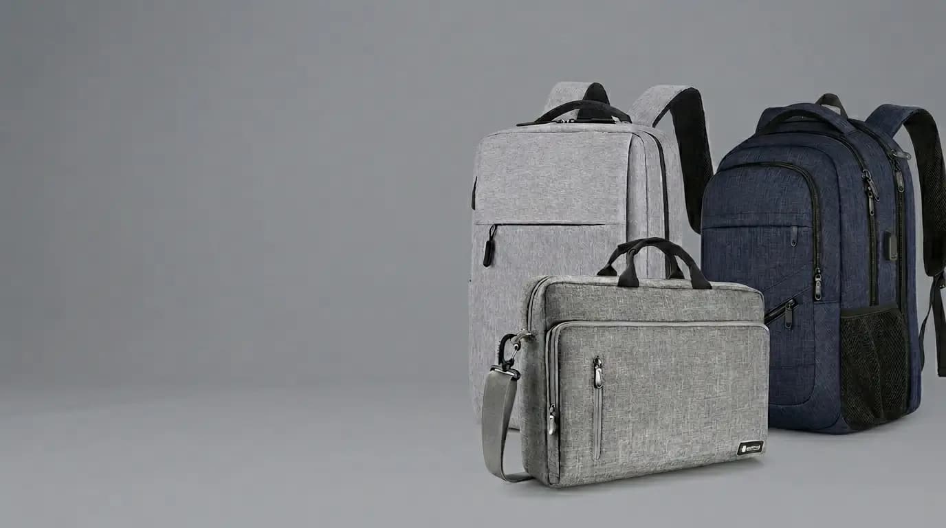 Custom laptop bags manufacturer producing branded padded laptop bags in bulk for brands and corporate buyers