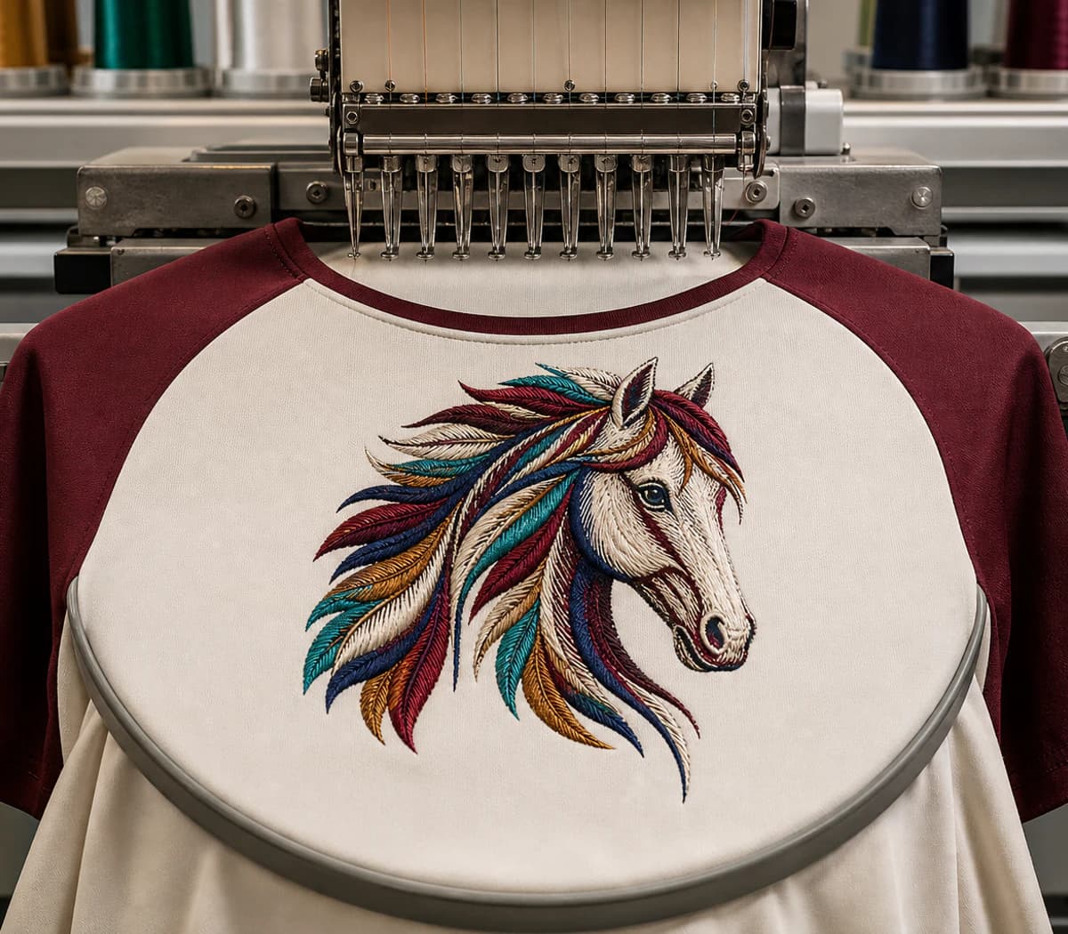 Premium embroidery on gym hoodies and joggers