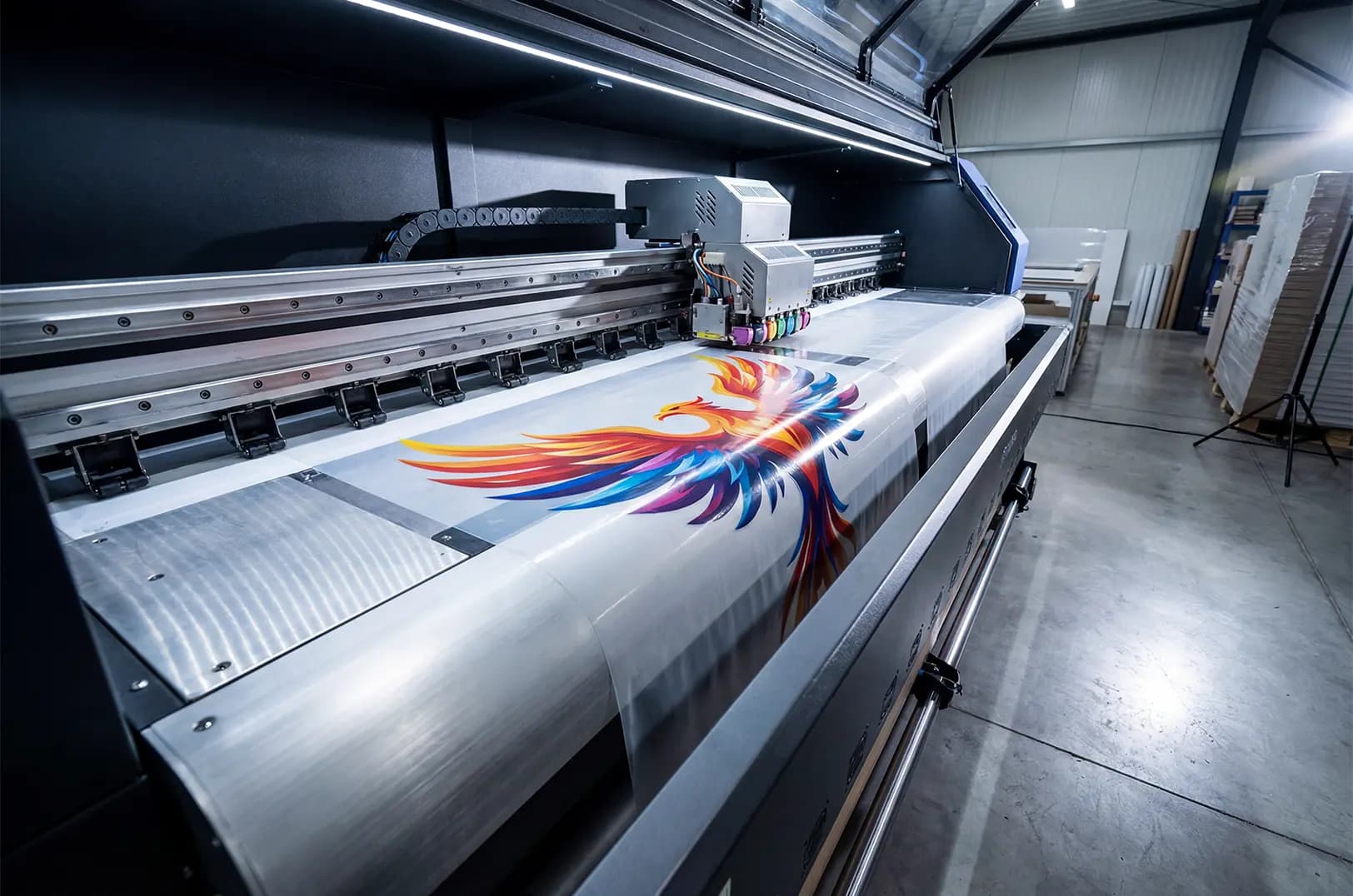 Commercial DTF printing run for white label print resellers