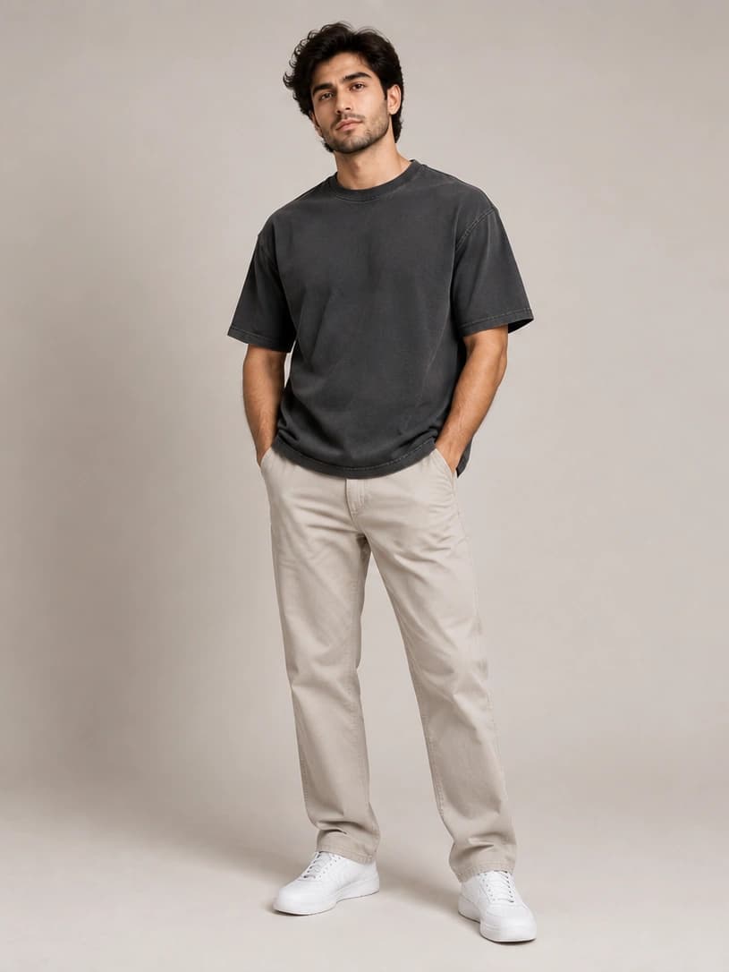 Heavyweight washed tee with a thick, premium hand-feel