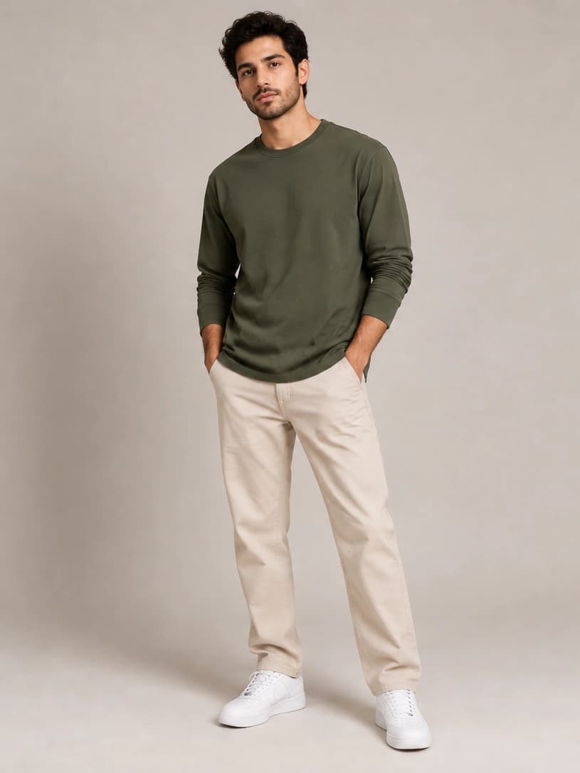 Long sleeve crew tee for layered ranges