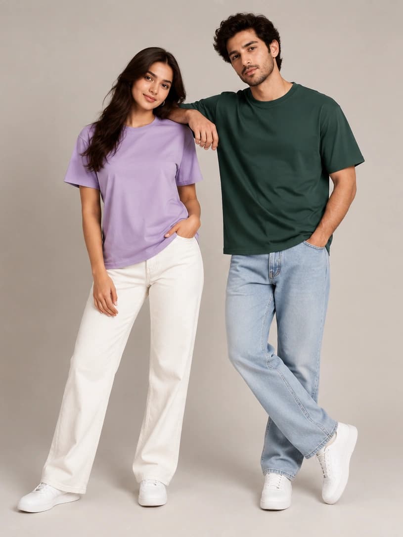 Women's and unisex tee cuts graded to your sizing