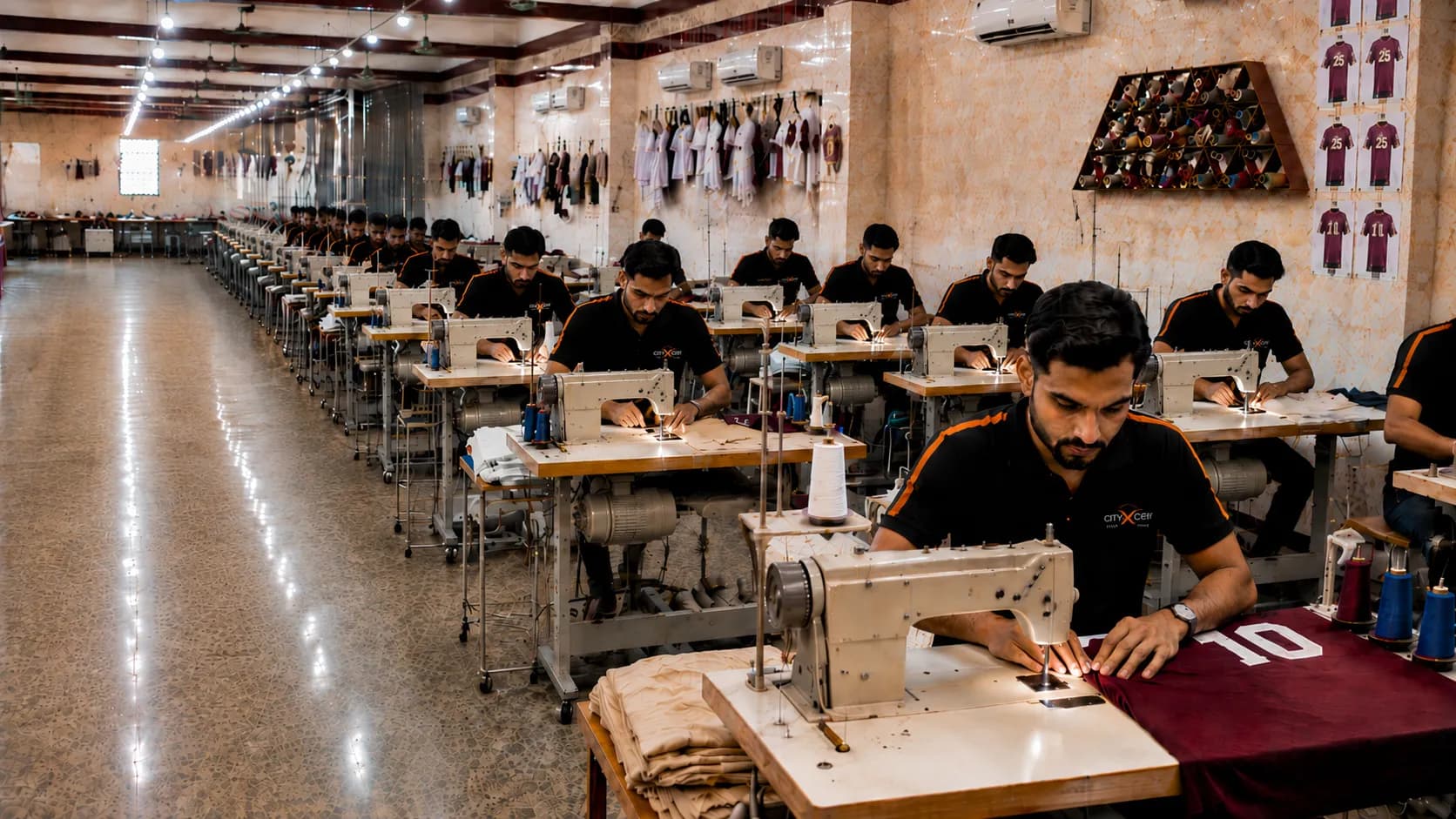 GenXport custom shirt production team