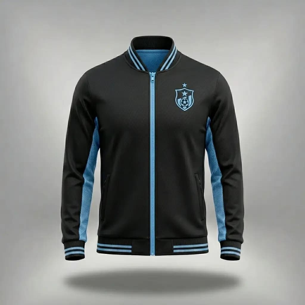 Team warm-up jacket matched to the match kit colours