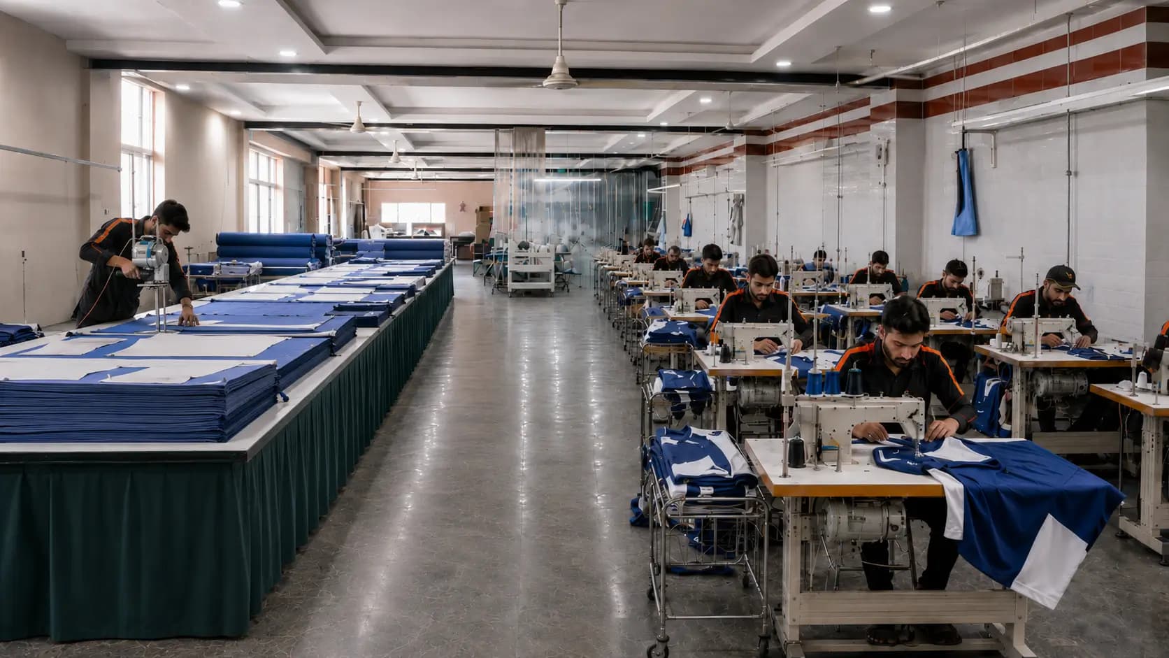 Sportswear manufacturing equipment