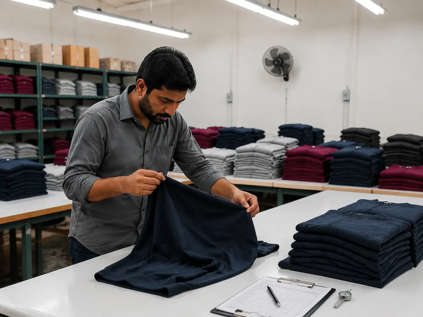 Sportswear production floor