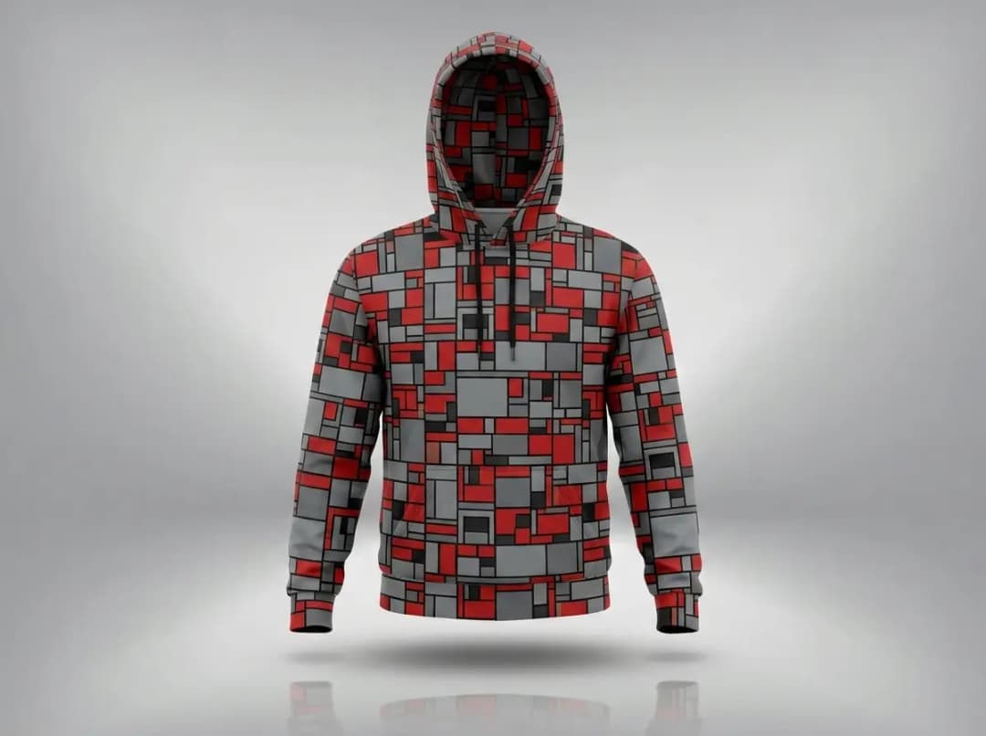 Full sublimation hoodie with edge-to-edge artwork