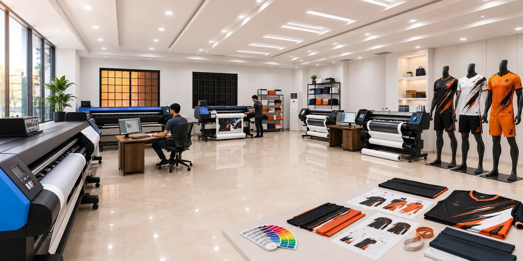 Sublimation sportswear manufacturing facility