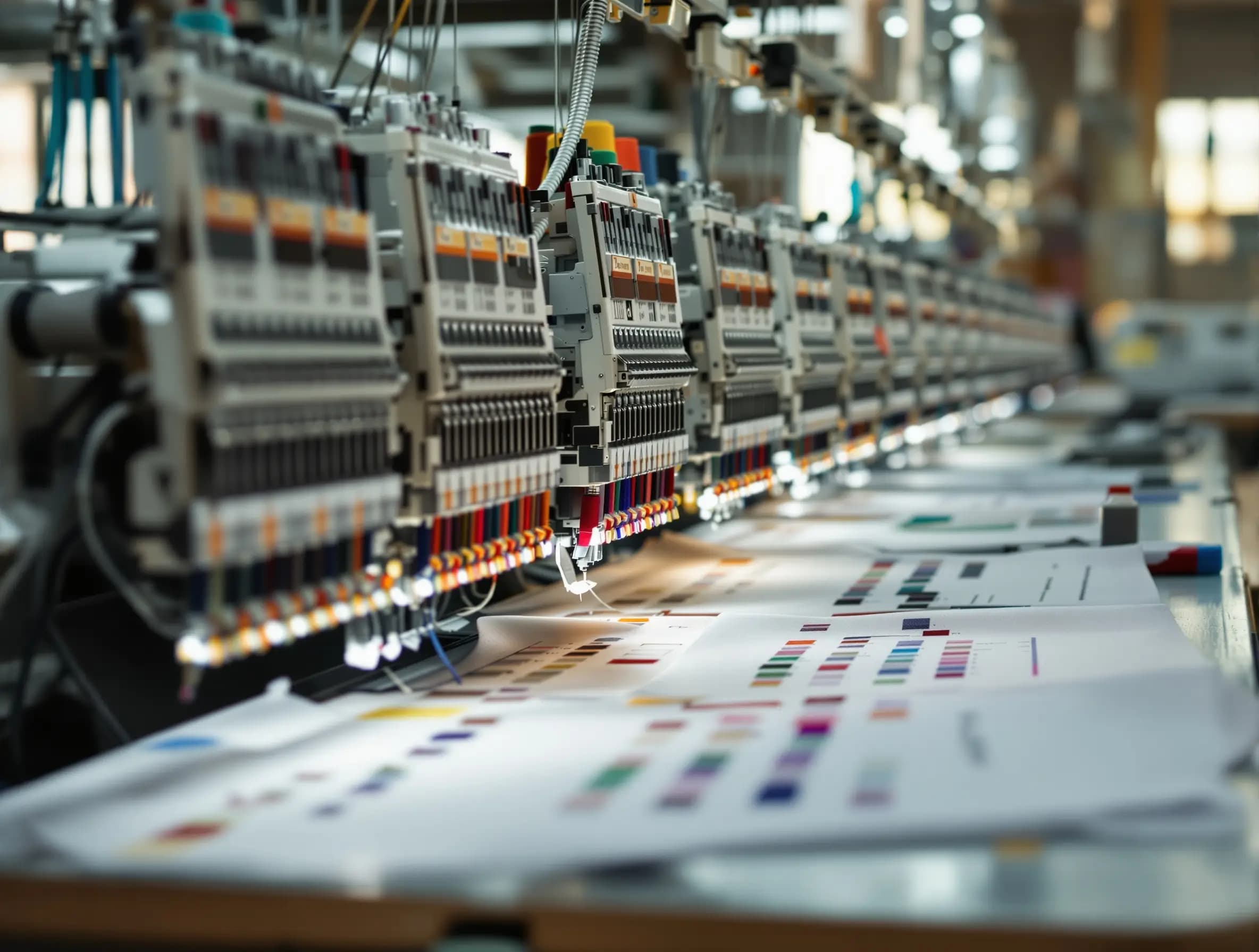 Custom embroidery production