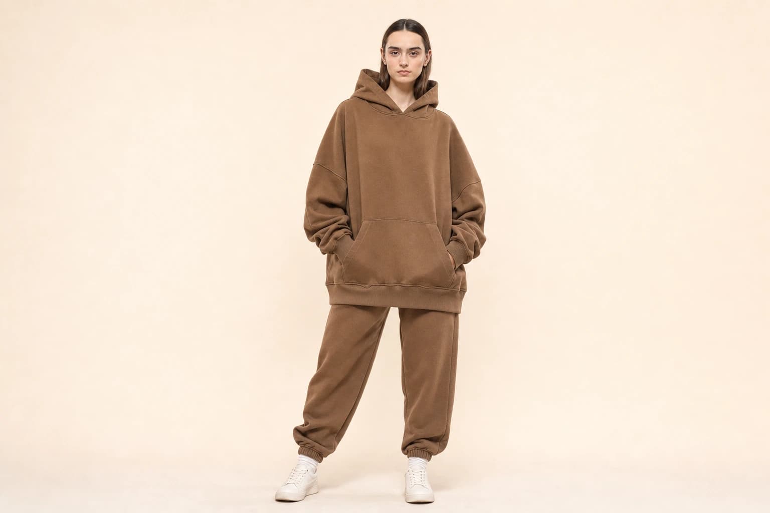 Oversized women's hoodie fit comparison