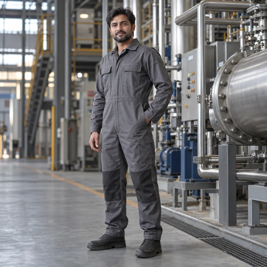 Heavyweight twill coverall and bib overall with reinforced seams