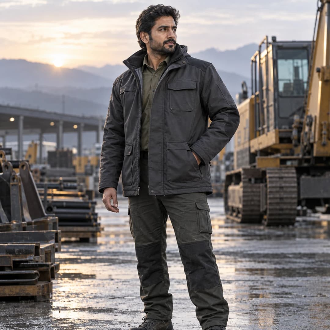 Utility, denim, and insulated work jackets for outdoor crews