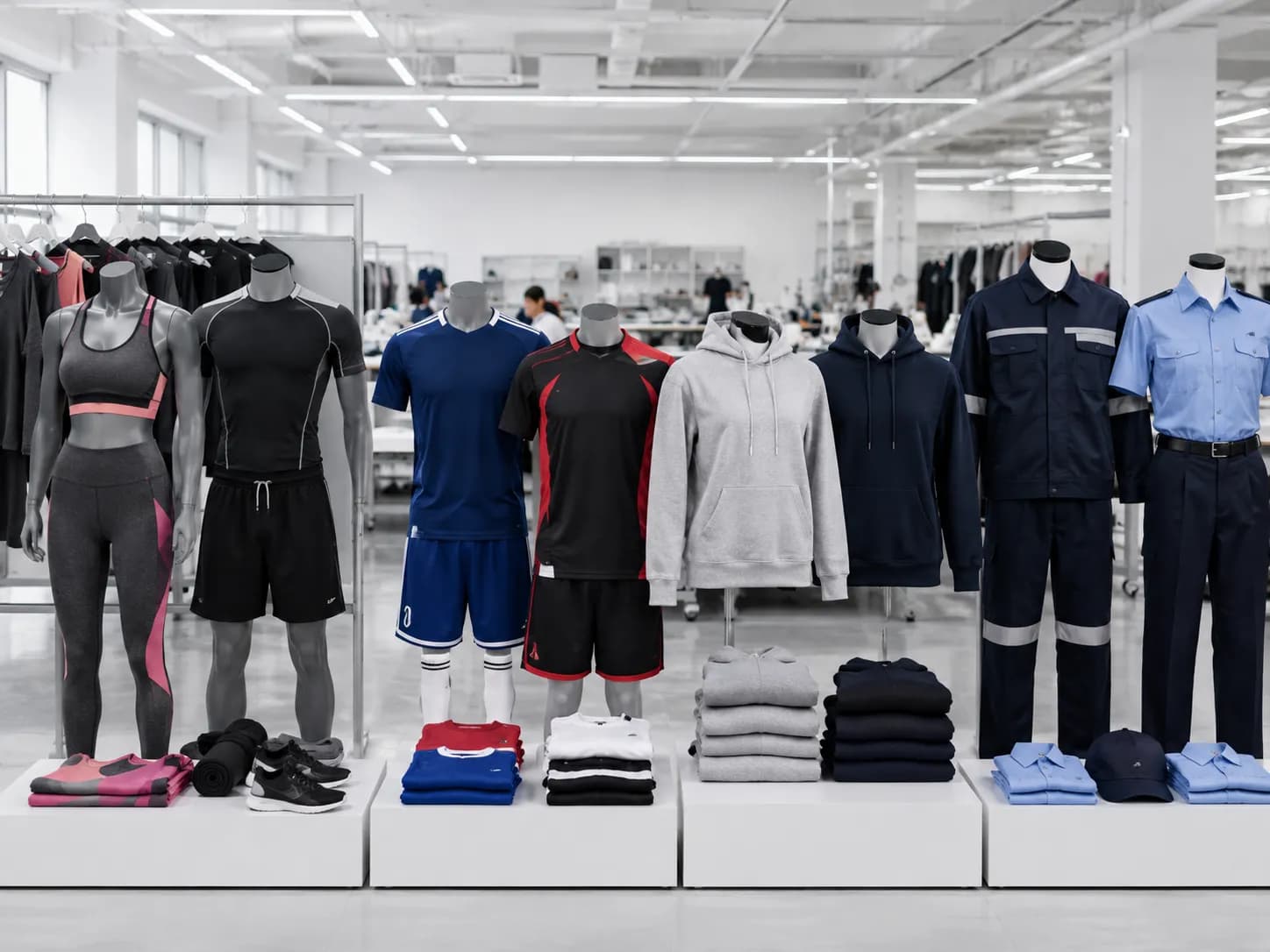 Products by category for apparel manufacturing
