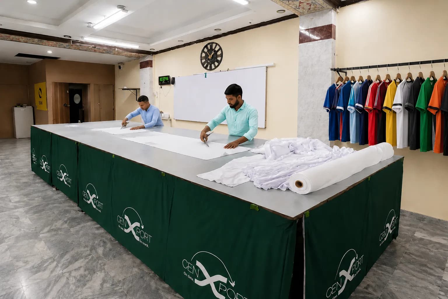 Cut and sew clothing manufacturer building custom garments from pattern to finished teamwear