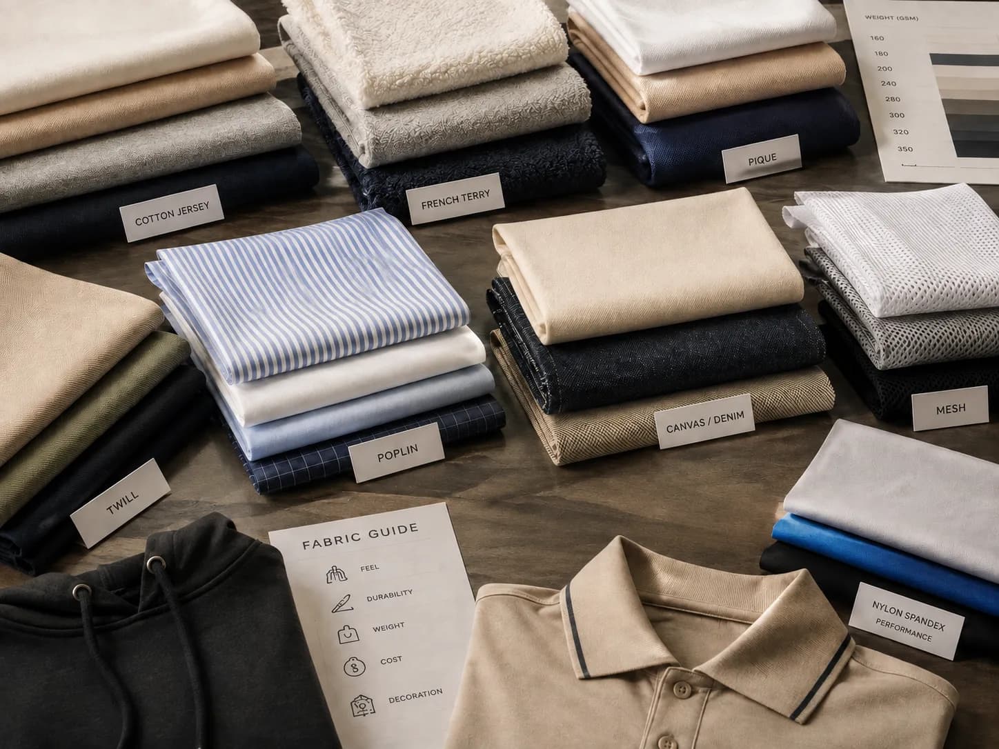 Fabric selection for apparel production