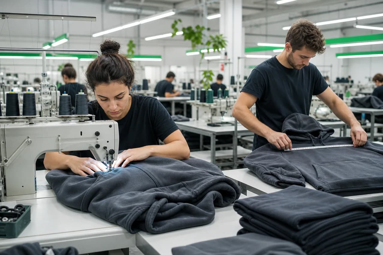 Manufacturing & QC for oversized hoodie manufacturing