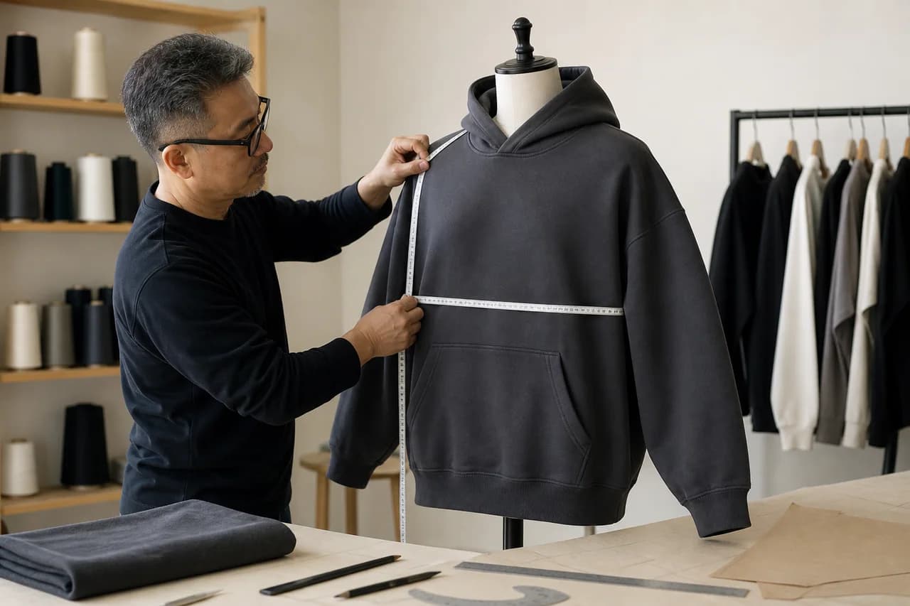 Sample Development for oversized hoodie manufacturing