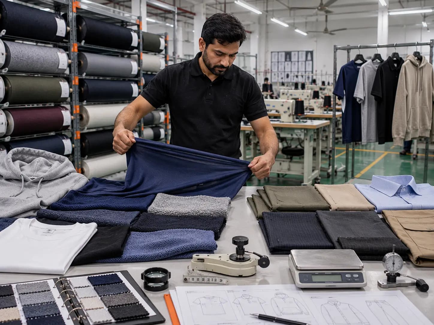 Knit versus woven construction fit testing