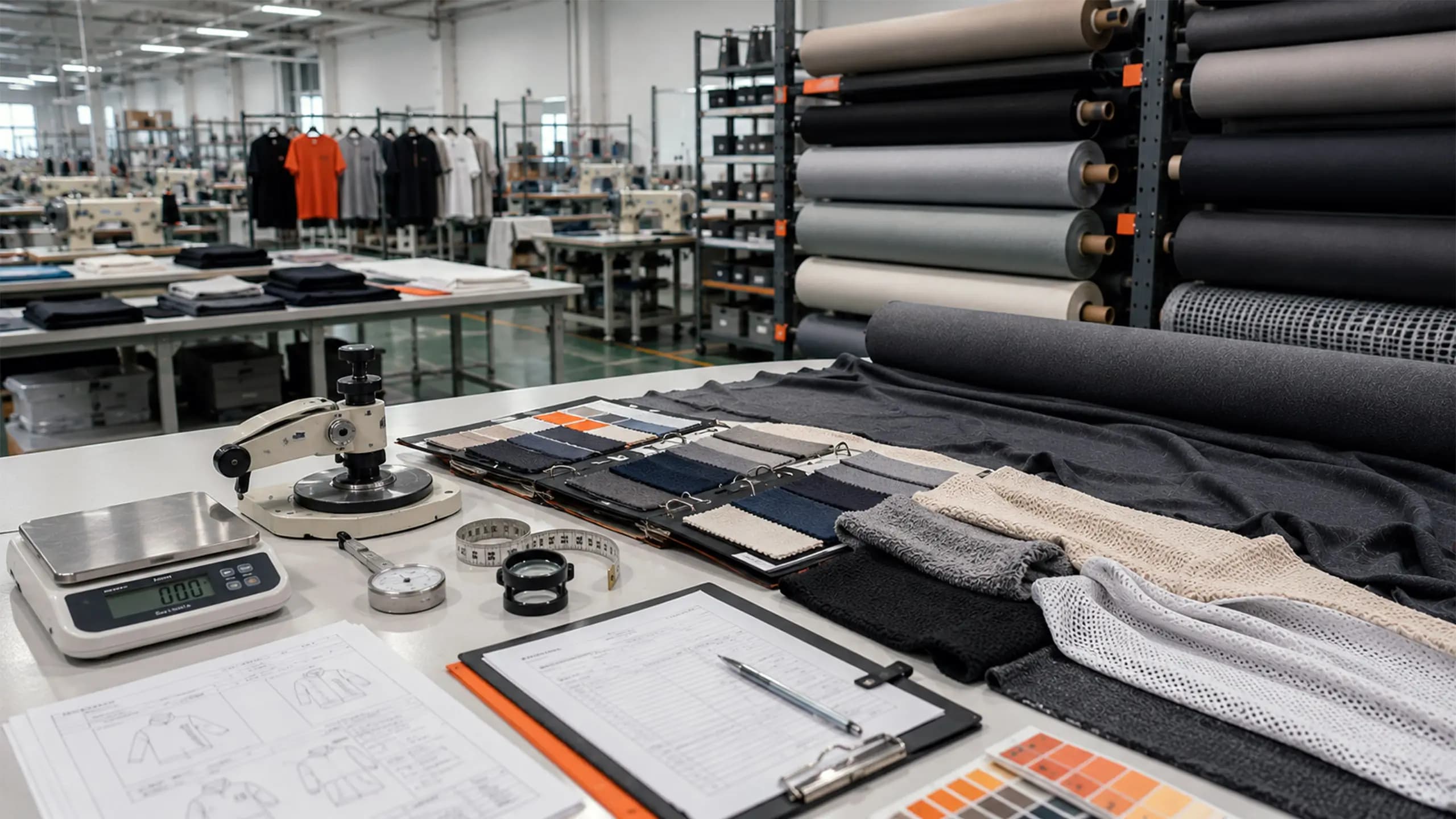 Fabric and size guide for custom apparel