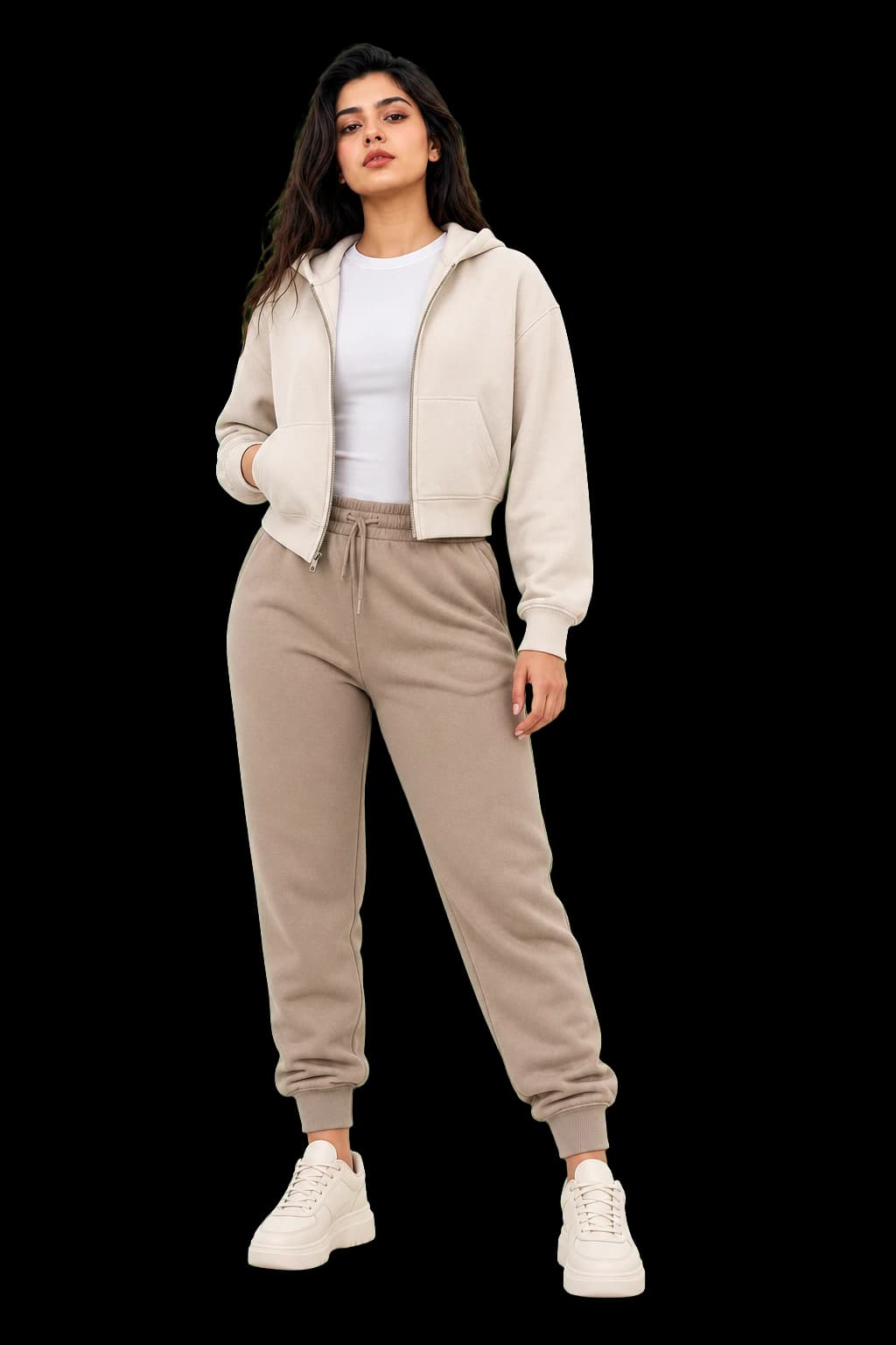 Fleece private label joggers and athleisure layers manufactured by GenXport