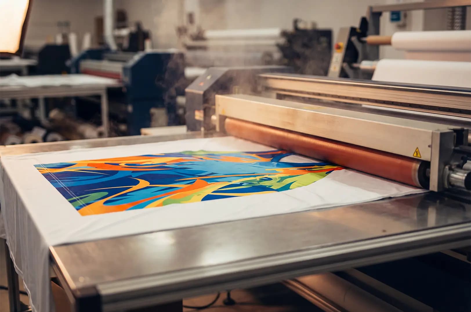 All-over sublimation print on polyester apparel
