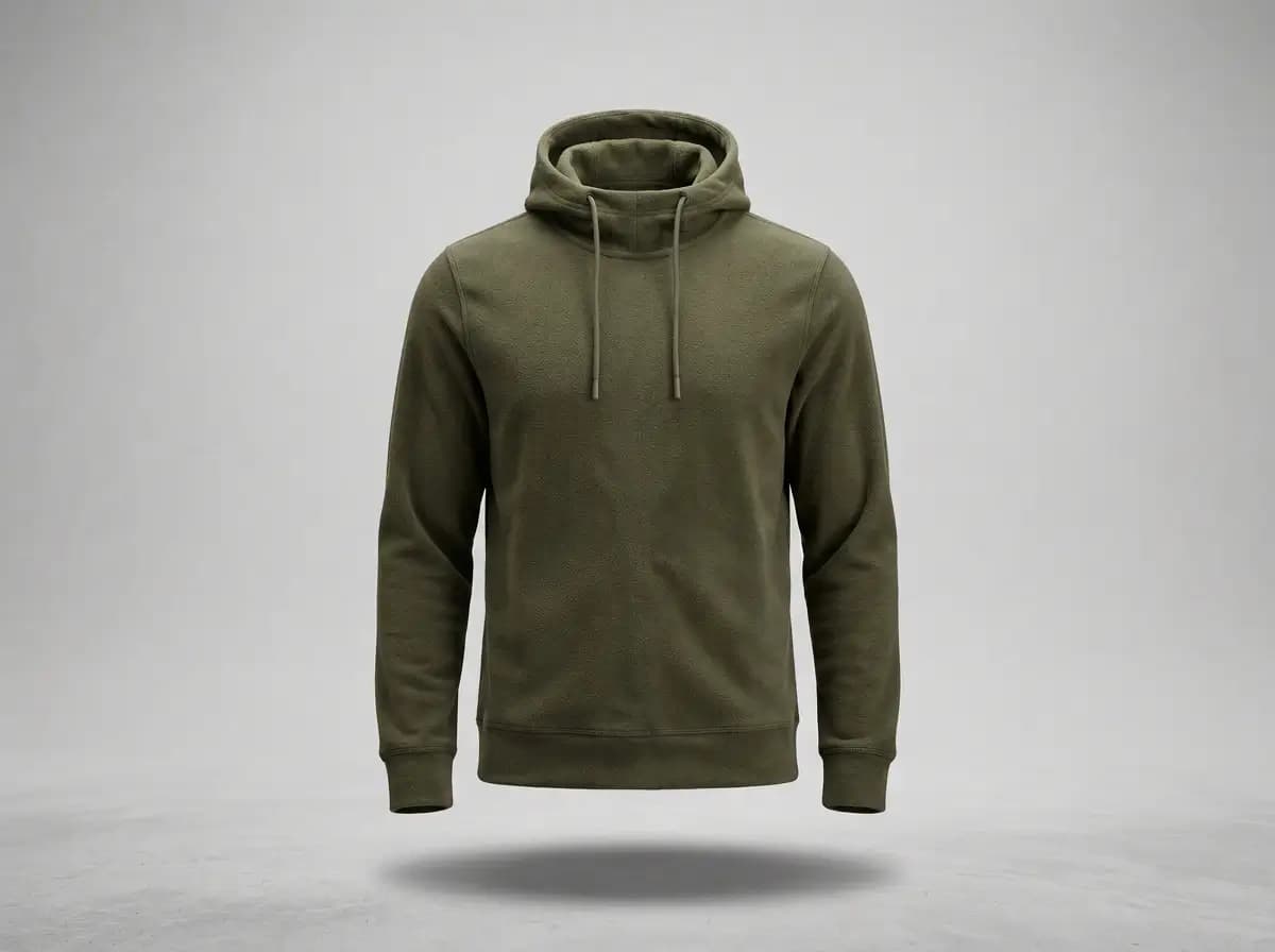 Performance-lined hood on a custom sports hoodie