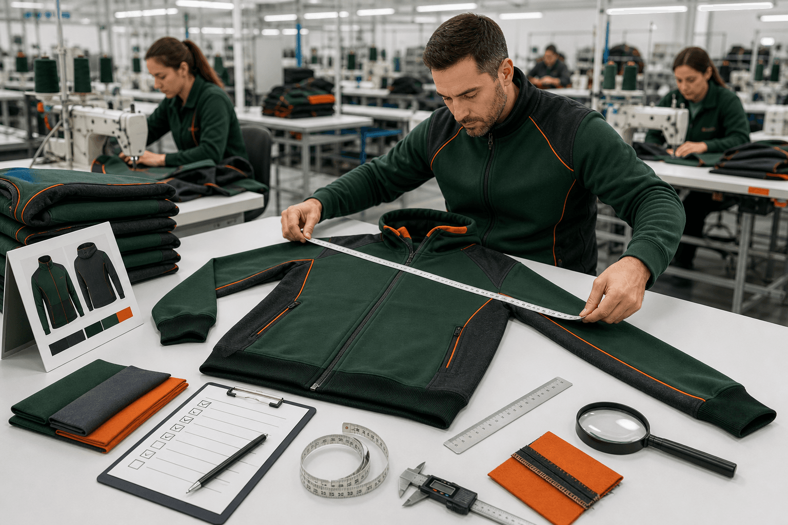 Sports hoodie manufacturing and quality control