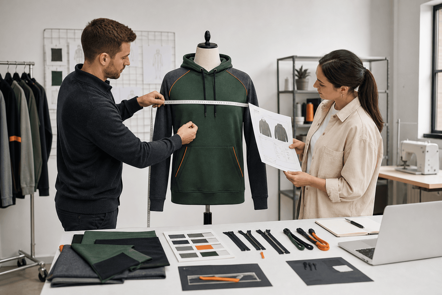 Custom sports hoodie sample development
