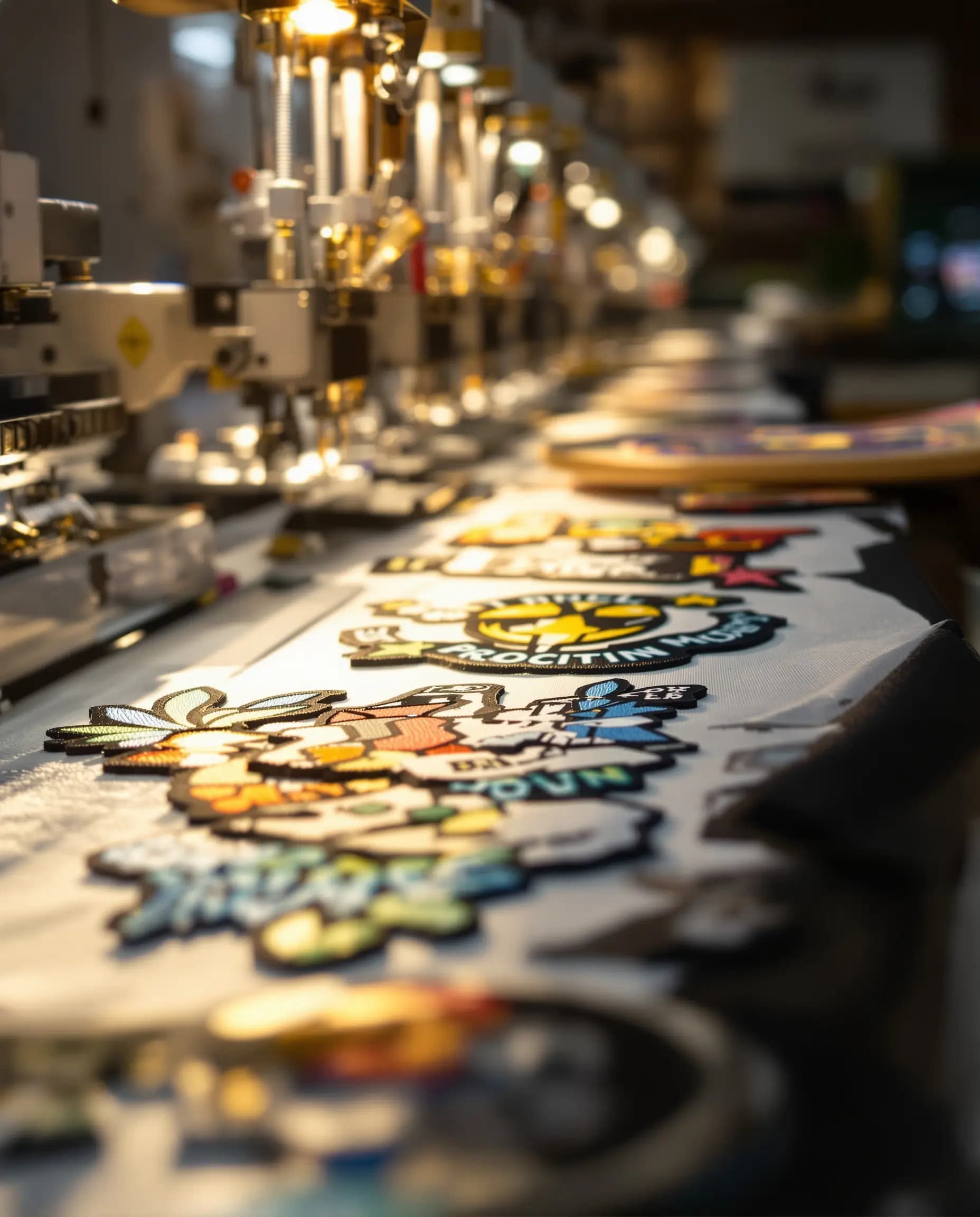 Custom embroidery patches production