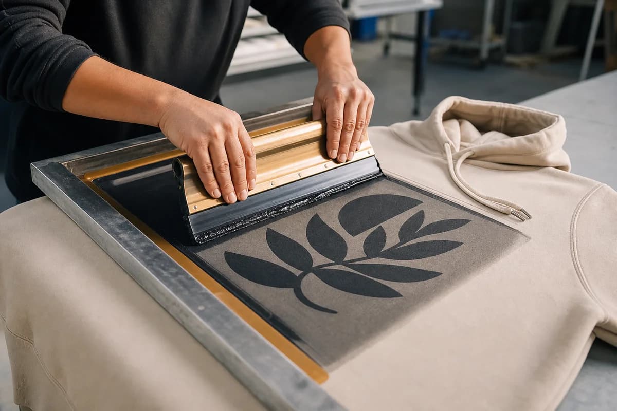 Screen print for women's hoodie decoration