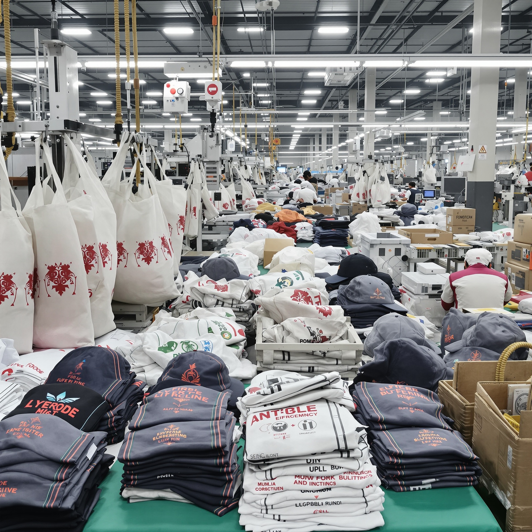 Caps and bags production